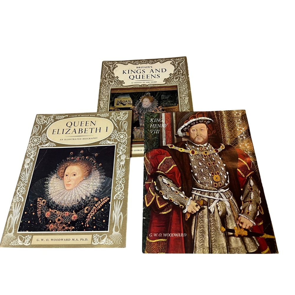 Britains Kings and Queens Illustrated Biography History Book - Set of 3 Books‎